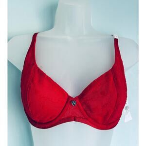 Calvin Klein Bra Red Unlined 34D I Heart You